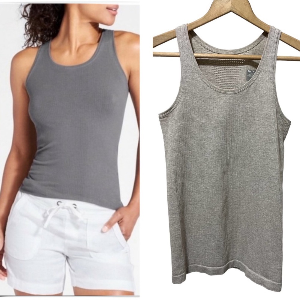 Athleta Racerback Tank Top Tan Beige Activewear Size XS
